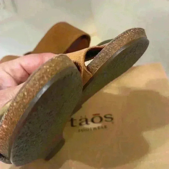 Tao's Carousel Burnt Orange Wedge Heel Sandal Size EU 37 US 6-6.5 - Picture 9 of 11